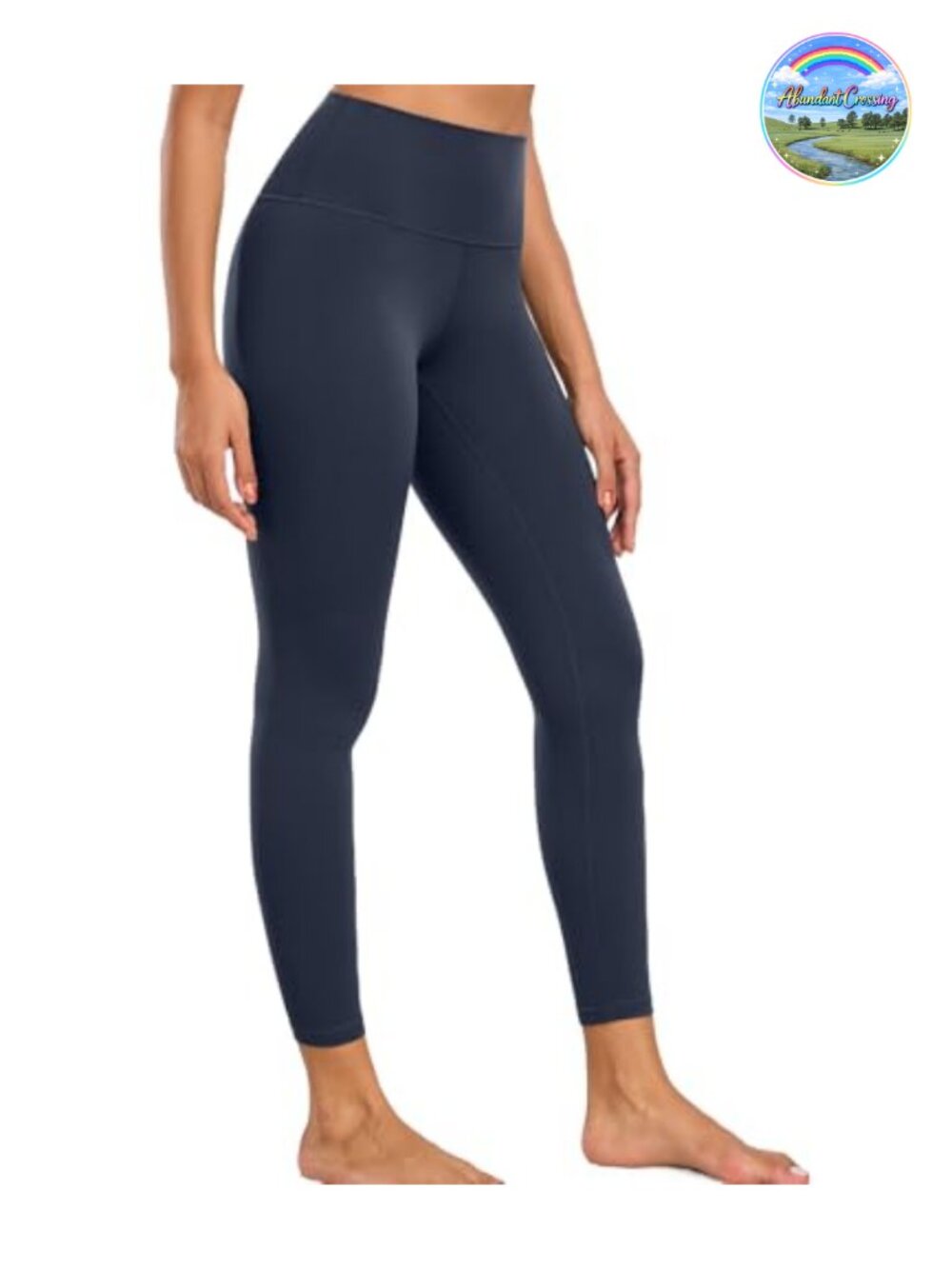 High Waisted Soft Yoga Leggings 25" Ankle Length Tummy Control